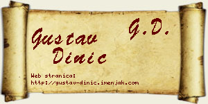 Gustav Dinić vizit kartica
